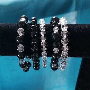 💎COOKIE LEE SET of 5 STRETCHABLE BRACELETS